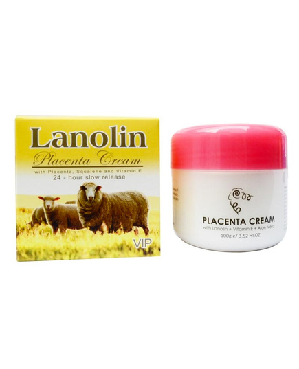 Hình Ảnh Kem Nhau Thai Cừu Lanolin Placenta Cream With Lanolin, Vitamin E, Aloe Vera - sieuthilamdep.com