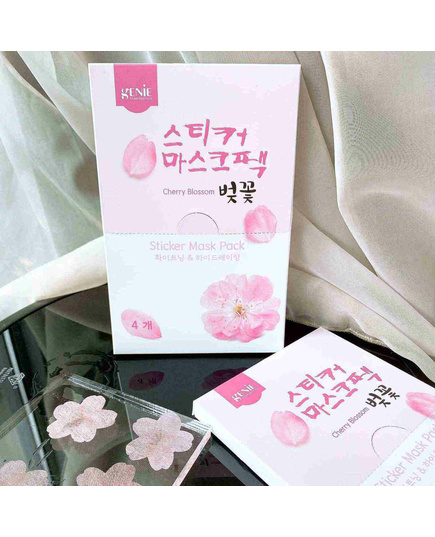 Hình Ảnh Mặt Nạ Hoa Anh Đào Genie Cherry Blossom Sticker Mask Pack - sieuthilamdep.com