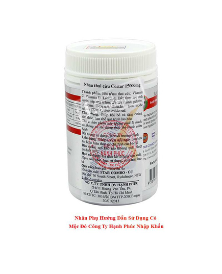 Hình Ảnh Nhau Thai Cừu Costar Placenta 15000mg 100 Viên, 3 hình ảnh - sieuthilamdep.com Hình Ảnh Nhau Thai Cừu Costar Placenta 15000mg 100 Viên, 3 hình ảnh - sieuthilamdep.com