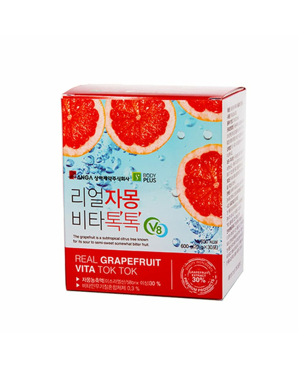 Hình Ảnh Nước Ép Bưởi Đỏ Giảm Cân Đẹp Da SangA Real Grapefruit Vita Tok Tok - sieuthilamdep.com