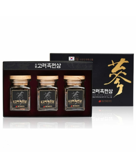 Hình Ảnh Hắc Sâm Củ Khô Thái Lát Daedong Korean Black Ginseng (3 lọ x 75gr) - sieuthilamdep.com
