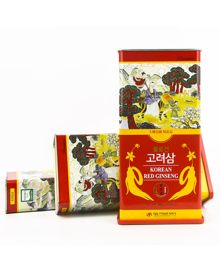 Hình Ảnh Hồng Sâm Củ Khô Daedong Korean Red Ginseng Hộp Thiếc 300g (10 củ), Tùy Chọn: 300gr (10 củ) - sieuthilamdep.com