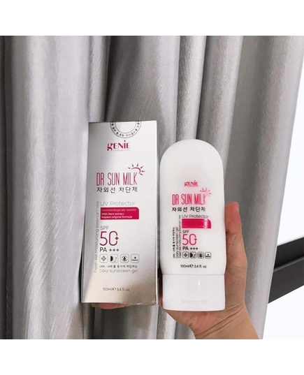 Hình Ảnh Kem Chống Nắng Genie Dr Sun Milk UV Protector SPF50+ PA+++ Hàn Quốc - sieuthilamdep.com