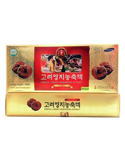 Hình Ảnh Cao Linh Chi Đỏ Bio Apgold Korean Lingzhi Mushroom Extract Hàn Quốc 250g (50g x 5 lọ) - sieuthilamdep.com