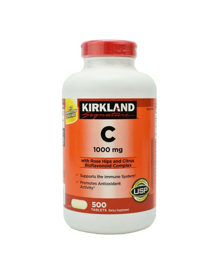 Hình Ảnh Viên Uống Bổ Sung Vitamin C Kirkland Signature Vitamin C (1000mg x 500 Viên) - sieuthilamdep.com