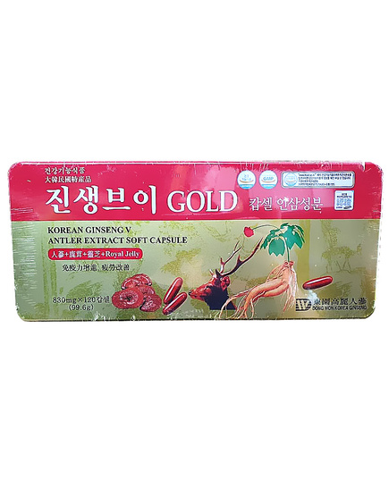 Hình Ảnh Viên Linh Chi Hồng Sâm Nhung Hươu Dongwon Korean Ginseng V Antler Extract Soft Capsule Gold 120 Viên, Tùy Chọn: 120 Viên - sieuthilamdep.com