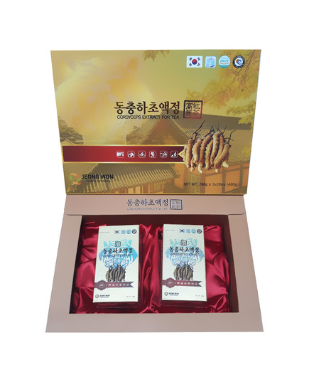 Hình Ảnh Cao Đông Trùng Hạ Thảo Jeong Won Cordyceps Extract For Tea (240gr x 2 lọ) - sieuthilamdep.com