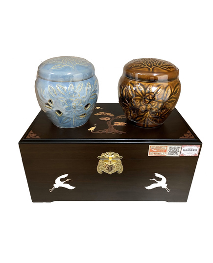 Hình Ảnh Cao Hắc Sâm Đông Trùng Hạ Thảo Hũ Đôi Ire Red Ginseng Corporation Hộp Gỗ Hàn Quốc, 3 hình ảnh - sieuthilamdep.com