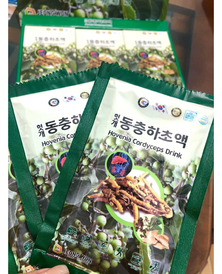 Hình Ảnh Nước Bổ Gan Đông Trùng Hạ Thảo Jeong Won Hovenia Cordyceps Drink Hàn Quốc, 3 hình ảnh - sieuthilamdep.com
