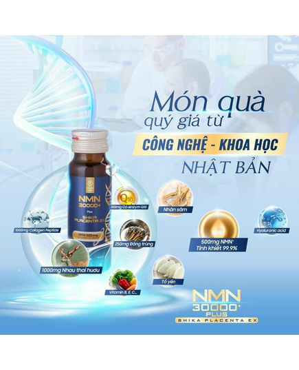 Hình Ảnh NMN 30000+ Plus Shika Placenta EX - Nước Uống Trắng Da Nhật Bản, 2 hình ảnh - sieuthilamdep.com Hình Ảnh NMN 30000+ Plus Shika Placenta EX - Nước Uống Trắng Da Nhật Bản, 2 hình ảnh - sieuthilamdep.com