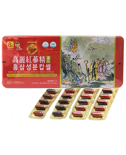 Hình Ảnh Viên Hồng Sâm Nhung Hươu Linh Chi KGS Korean Red Ginseng Extract Gold Capsules Hàn Quốc - sieuthilamdep.com