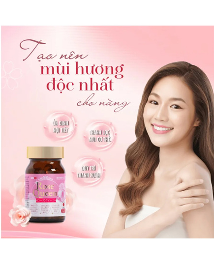 Hình Ảnh Viên Uống Thơm Cơ Thể Cân Bằng Nội Tiết Rose Queen Nhật Bản, 3 hình ảnh - sieuthilamdep.com