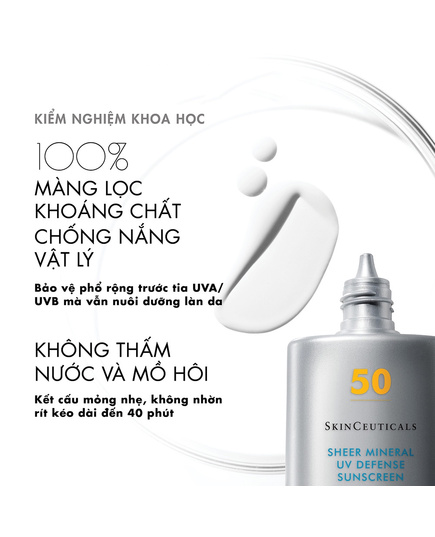 Hình Ảnh SkinCeuticals Sheer Mineral UV Defense SPF50 - Kem Chống Nắng Vật Lý, 2 hình ảnh - sieuthilamdep.com Hình Ảnh SkinCeuticals Sheer Mineral UV Defense SPF50 - Kem Chống Nắng Vật Lý, 2 hình ảnh - sieuthilamdep.com