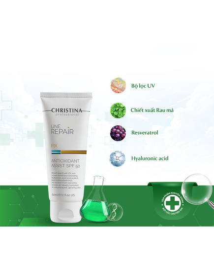 Hình Ảnh Christina Line Repair Fix Antioxidant Assist SPF50 - Kem Dưỡng Chống Lão Hóa, Bảo Vệ Da Ban Ngày, 2 hình ảnh - sieuthilamdep.com