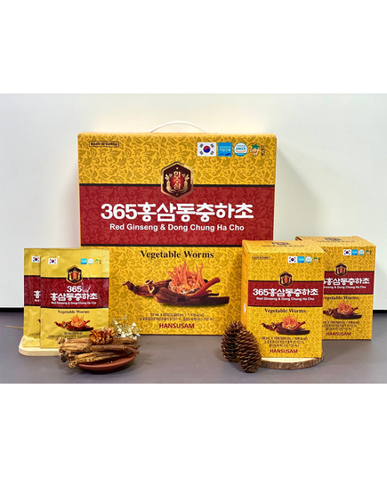 Hình Ảnh Nước Hồng Sâm Đông Trùng Hạ Thảo Hansusam Vegetable Worms Red Ginseng Dong Chung Ha Cho (60 gói x 50ml), 2 hình ảnh - sieuthilamdep.com