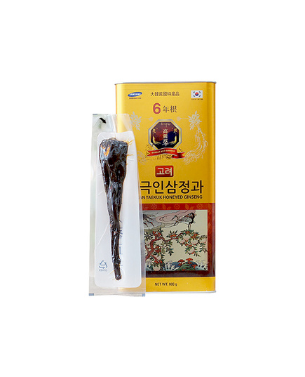 Hình Ảnh Thiên Sâm Nguyên Củ Tẩm Mật Ong Korean Taekuk Honeyed Ginseng 600gr, Tùy Chọn: 600gr - sieuthilamdep.com