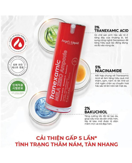 Hình Ảnh Angels Liquid Tranexamic Mela Zero Ampoule - Tinh Chất Giảm Thâm Nám, 2 hình ảnh - sieuthilamdep.com Hình Ảnh Angels Liquid Tranexamic Mela Zero Ampoule - Tinh Chất Giảm Thâm Nám, 2 hình ảnh - sieuthilamdep.com