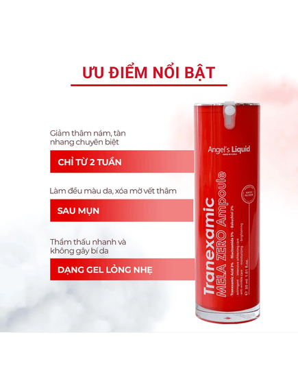 Hình Ảnh Angels Liquid Tranexamic Mela Zero Ampoule - Tinh Chất Giảm Thâm Nám, 3 hình ảnh - sieuthilamdep.com Hình Ảnh Angels Liquid Tranexamic Mela Zero Ampoule - Tinh Chất Giảm Thâm Nám, 3 hình ảnh - sieuthilamdep.com