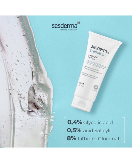 Hình Ảnh Sesderma Sebovalis Facial Gel - Gel Điều Tiết Tuyền Bã Nhờn, 2 hình ảnh - sieuthilamdep.com