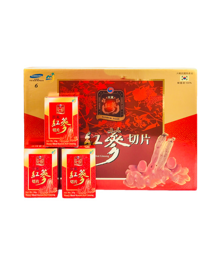 Hình Ảnh Hồng Sâm Thái Lát Tẩm Mật Ong Sambok Honey Sliced Korean Red Ginseng (10 Gói x 20gr) - sieuthilamdep.com