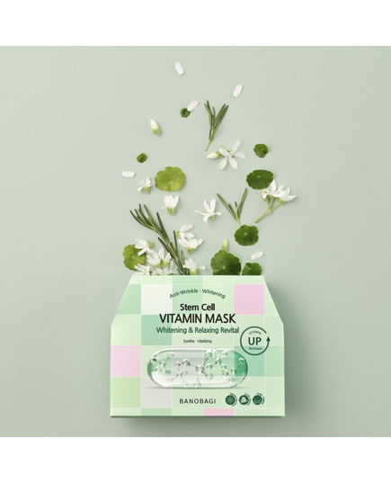 Hình Ảnh Banobagi Stem Cell Vitamin Mask Whitening & Relaxing Revital - Mặt Nạ Dưỡng Trắng, Giảm Viêm Sưng, Tùy Chọn: Whitening & Relaxing Revital, 2 hình ảnh - sieuthilamdep.com