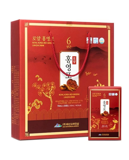 Hình Ảnh Nước Hồng Sâm Linh Chi Daesan Royal Korea Red Ginseng Lingzhi Drink (30 gói x 70ml), 2 hình ảnh - sieuthilamdep.com