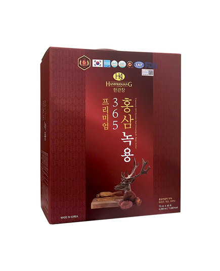 Hình Ảnh Nước Hồng Sâm Nhung Hươu Linh Chi 365 Korean Red Ginseng & Cordyceps (60 Gói/ Hộp), Tùy Chọn: 60 Gói/ Hộp - sieuthilamdep.com