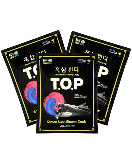 Hình Ảnh Combo 3 Gói Kẹo Hắc Sâm Daesan T.O.P Korean Black Ginseng Candy - sieuthilamdep.com