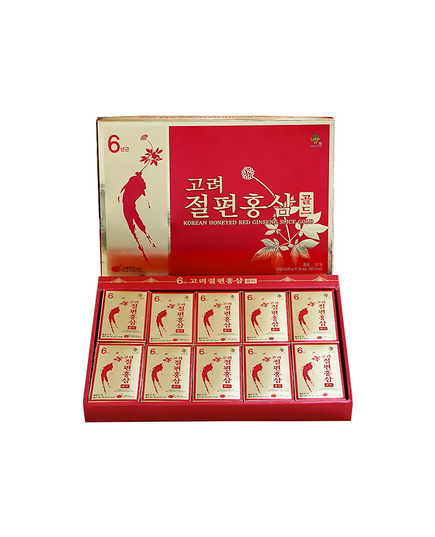 Hình Ảnh Hồng Sâm Thái Lát Tẩm Mật Ong KGS Korean Honeyed Red Ginseng Slice Gold (10 gói x 20g), Tùy Chọn: 10 gói x 20gr - sieuthilamdep.com