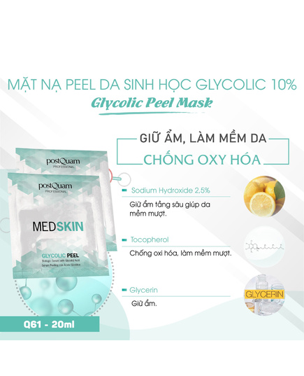 Hình Ảnh PostQuam Medskin Glycolic Peel Mask - Mặt Nạ Peel Da Hóa Học Glycolic 10%, Tùy Chọn: 20ml, 2 hình ảnh - sieuthilamdep.com Hình Ảnh PostQuam Medskin Glycolic Peel Mask - Mặt Nạ Peel Da Hóa Học Glycolic 10%, Tùy Chọn: 20ml, 2 hình ảnh - sieuthilamdep.com