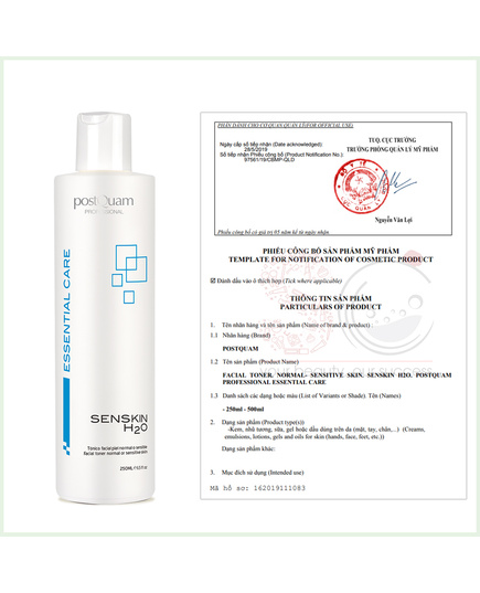 Hình Ảnh PostQuam Essential Care Senskin H2O Face Toner Normal Or Sensitive Skin - Nước Cân Bằng Cho Da Thường, Nhạy Cảm (250ml), Tùy Chọn: 250ml, 2 hình ảnh - sieuthilamdep.com Hình Ảnh PostQuam Essential Care Senskin H2O Face Toner Normal Or Sensitive Skin - Nước Cân Bằng Cho Da Thường, Nhạy Cảm (250ml), Tùy Chọn: 250ml, 2 hình ảnh - sieuthilamdep.com