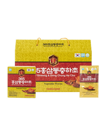 Hình Ảnh Nước Hồng Sâm Đông Trùng Hạ Thảo Hansusam Vegetable Worms Red Ginseng Dong Chung Ha Cho (20 gói x 70ml), Tùy Chọn: 20 Gói x 70ml - sieuthilamdep.com