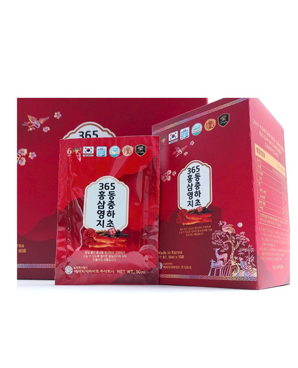Hình Ảnh Nước Hồng Sâm Linh Chi Đông Trùng Hạ Thảo 365 Hàn Quốc (60 Gói x 50ml), 2 hình ảnh - sieuthilamdep.com