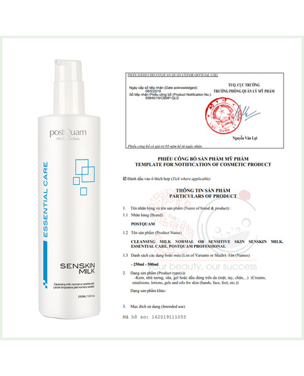 Hình Ảnh PostQuam Essential Care Senskin Milk Cleansing Milk Normal Or Sensitive Skin - Sữa Rửa Mặt Cho Da Thường, Nhạy Cảm (500ml), Tùy Chọn: 500ml, 2 hình ảnh - sieuthilamdep.com Hình Ảnh PostQuam Essential Care Senskin Milk Cleansing Milk Normal Or Sensitive Skin - Sữa Rửa Mặt Cho Da Thường, Nhạy Cảm (500ml), Tùy Chọn: 500ml, 2 hình ảnh - sieuthilamdep.com