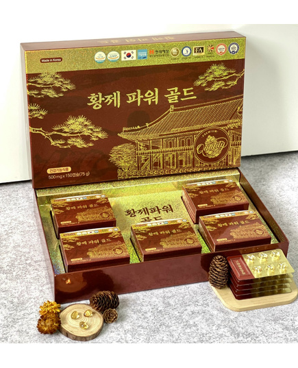 Hình Ảnh Tinh Dầu Thông Đỏ Chính Phủ Hwangje Power Gold Hàn Quốc 150 Viên, 7 hình ảnh - sieuthilamdep.com