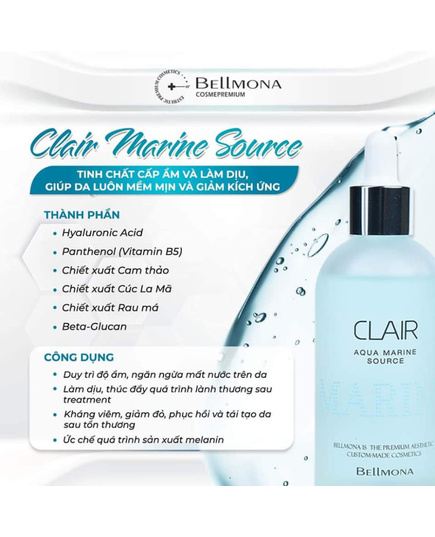 Hình Ảnh Bellmona Clair Aqua Marine Source - Serum Cấp Ẩm Phục Hồi Da, 2 hình ảnh - sieuthilamdep.com