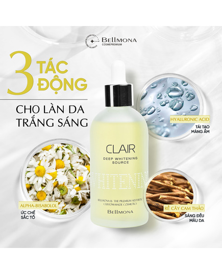 Hình Ảnh Bellmona Clair Deep Whitening Source - Serum Cấp Ẩm, Trắng Sáng Da, 2 hình ảnh - sieuthilamdep.com