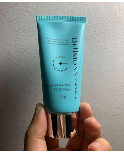 Hình Ảnh Bellmona Whitening Cover Balm SPF35 PA++ - Kem Chống Nắng Che Khuyết Điểm, 3 hình ảnh - sieuthilamdep.com