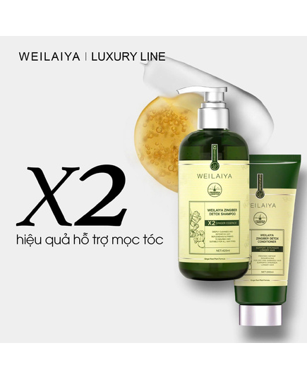 Hình Ảnh Weilaiya Zingiber Detox X2 Ginger Essence - Bộ Dầu Gội Xả Gừng Hỗ Trợ Mọc Tóc, 2 hình ảnh - sieuthilamdep.com Hình Ảnh Weilaiya Zingiber Detox X2 Ginger Essence - Bộ Dầu Gội Xả Gừng Hỗ Trợ Mọc Tóc, 2 hình ảnh - sieuthilamdep.com