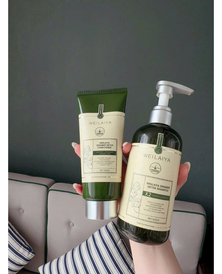 Hình Ảnh Weilaiya Zingiber Detox X2 Ginger Essence - Bộ Dầu Gội Xả Gừng Hỗ Trợ Mọc Tóc, 3 hình ảnh - sieuthilamdep.com Hình Ảnh Weilaiya Zingiber Detox X2 Ginger Essence - Bộ Dầu Gội Xả Gừng Hỗ Trợ Mọc Tóc, 3 hình ảnh - sieuthilamdep.com