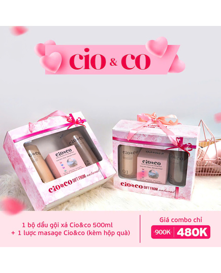 Hình Ảnh CioCo Repair And Volume Perfume - Bộ Dầu Gội Xả Phục Hồi Và Mọc Tóc (500ml), Tùy Chọn: Set 500ml, 3 hình ảnh - sieuthilamdep.com