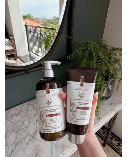 Hình Ảnh Weilaiya Zingiber X2 Ginger Essence - Bộ Gội Xả Gừng Hỗ Trợ Mọc Tóc, Chống Lão Hóa Da Đầu, 3 hình ảnh - sieuthilamdep.com