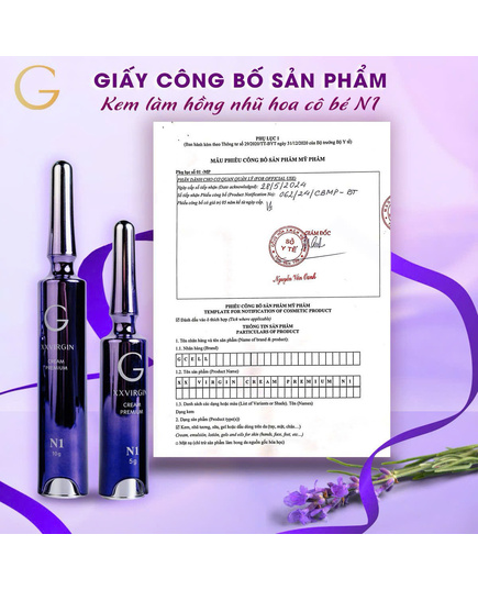 Hình Ảnh GCell XX Virgin Cream Premium N1 - Kem Dưỡng Hồng Nhũ Hoa Và Vùng Kín Mẫu Mới Nhất (5ml), 3 hình ảnh - sieuthilamdep.com