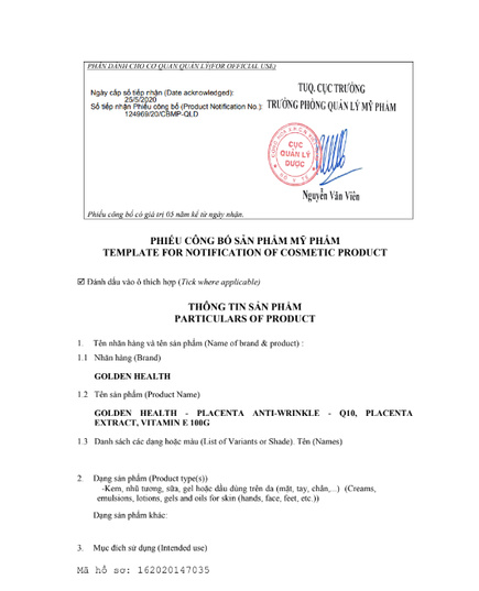 Hình Ảnh Kem Nhau Thai Cừu Golden Health Placenta Anti-Wrinkle (100gr), 3 hình ảnh - sieuthilamdep.com