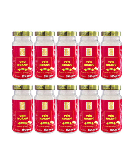 Hình Ảnh Combo 10 Hũ Tổ Yến Chưng Sẵn - Yến Hoàng Đường Phèn 35% Yến (Hũ 150ml), Tùy Chọn: Combo 10 Hũ - sieuthilamdep.com