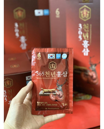 Hình Ảnh Nước Hồng Sâm Nhung Hươu Linh Chi 365 Korean Red Ginseng & Cordyceps (30 Gói/ Hộp), Tùy Chọn: 30 Gói/ Hộp, 3 hình ảnh - sieuthilamdep.com Hình Ảnh Nước Hồng Sâm Nhung Hươu Linh Chi 365 Korean Red Ginseng & Cordyceps (30 Gói/ Hộp), Tùy Chọn: 30 Gói/ Hộp, 3 hình ảnh - sieuthilamdep.com