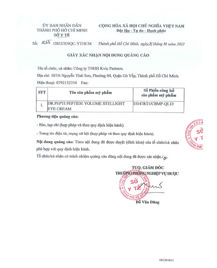 Hình Ảnh Dr.Pepti Peptide Volume Stellight Eye Cream - Kem Tế Bào Gốc Dưỡng Da Vùng Mắt, 3 hình ảnh - sieuthilamdep.com