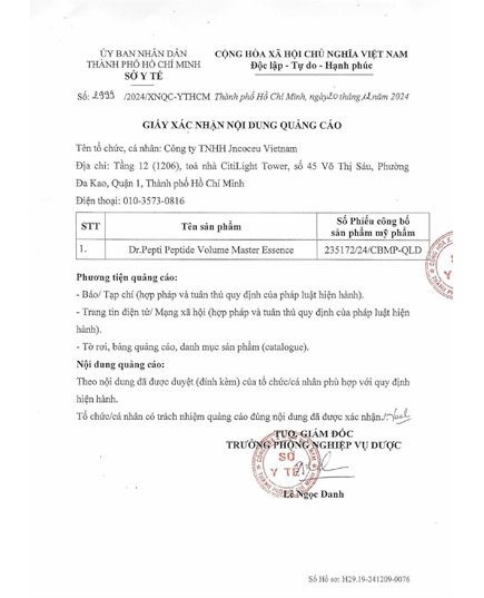 Hình Ảnh Dr.Pepti Peptide Volume Master Essence - Tinh Chất Nâng Cơ Trẻ Hóa Thế Hệ III (50ml), 3 hình ảnh - sieuthilamdep.com