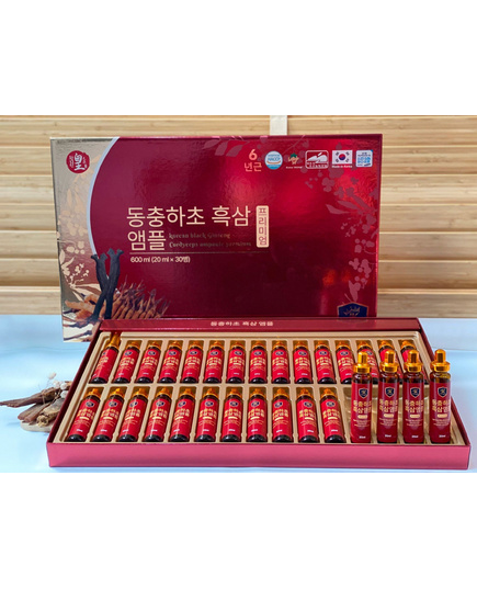 Hình Ảnh Tinh Chất Hắc Sâm Đông Trùng Ginseng King Korean Black Ginseng Cordyceps Ampoule Premium (30 ống x 20ml), 2 hình ảnh - sieuthilamdep.com