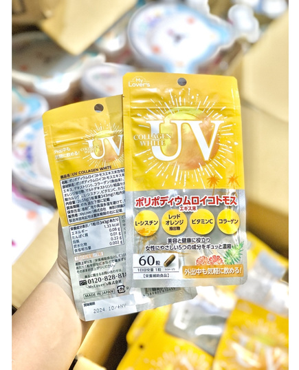Hình Ảnh My Lover's UV Collagen White - Viên Uống Chống Nắng, Trắng Da, 4 hình ảnh - sieuthilamdep.com Hình Ảnh My Lover's UV Collagen White - Viên Uống Chống Nắng, Trắng Da, 4 hình ảnh - sieuthilamdep.com